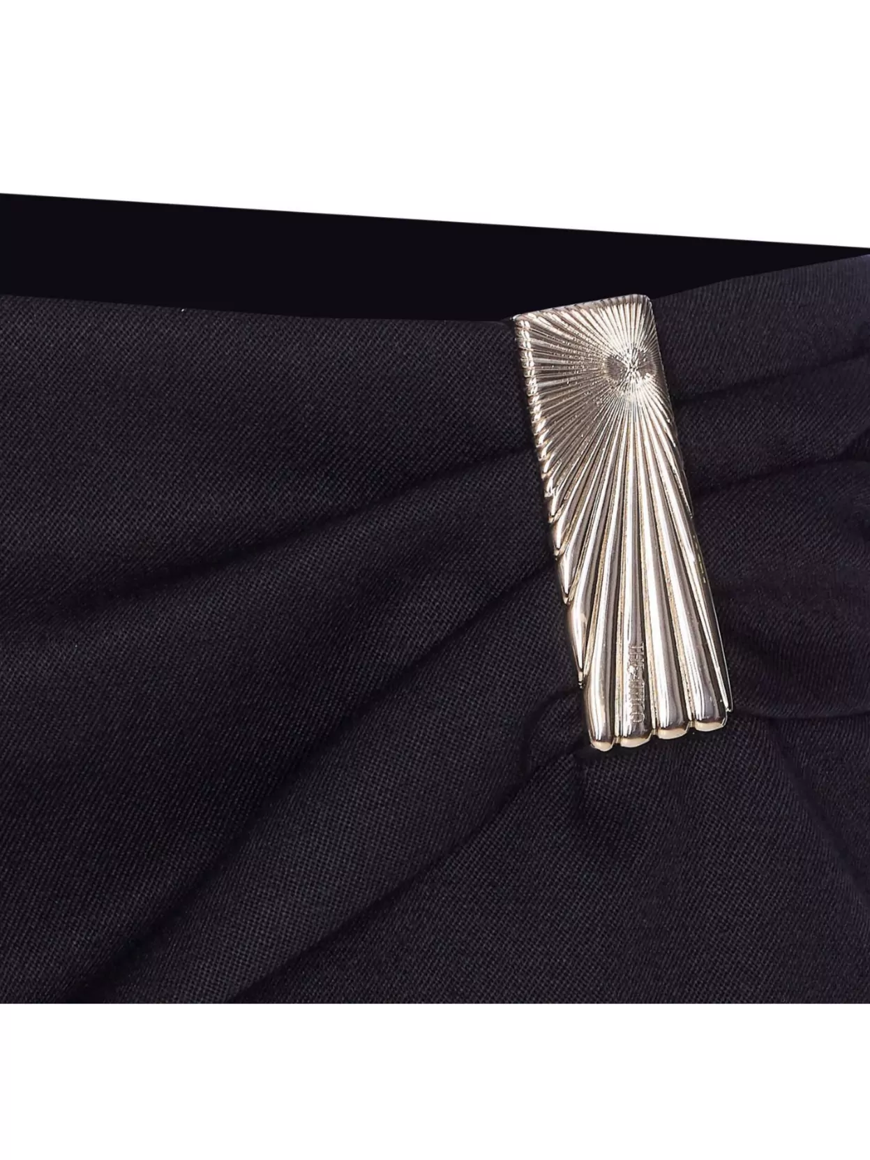 Attico Draped Mini Skirt Metal Embellishment In Blue
