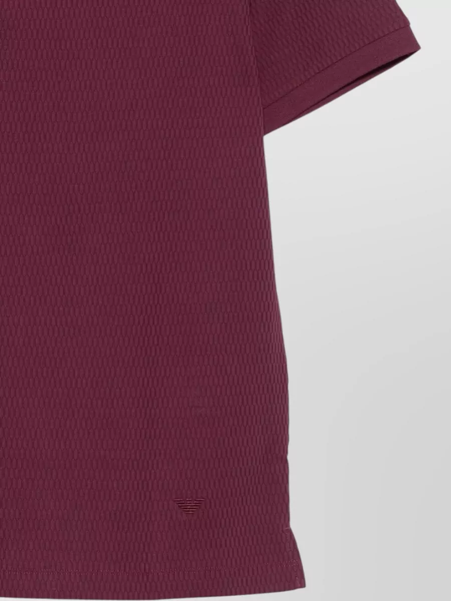 Emporio Armani Cotton Textured Polo Shirt