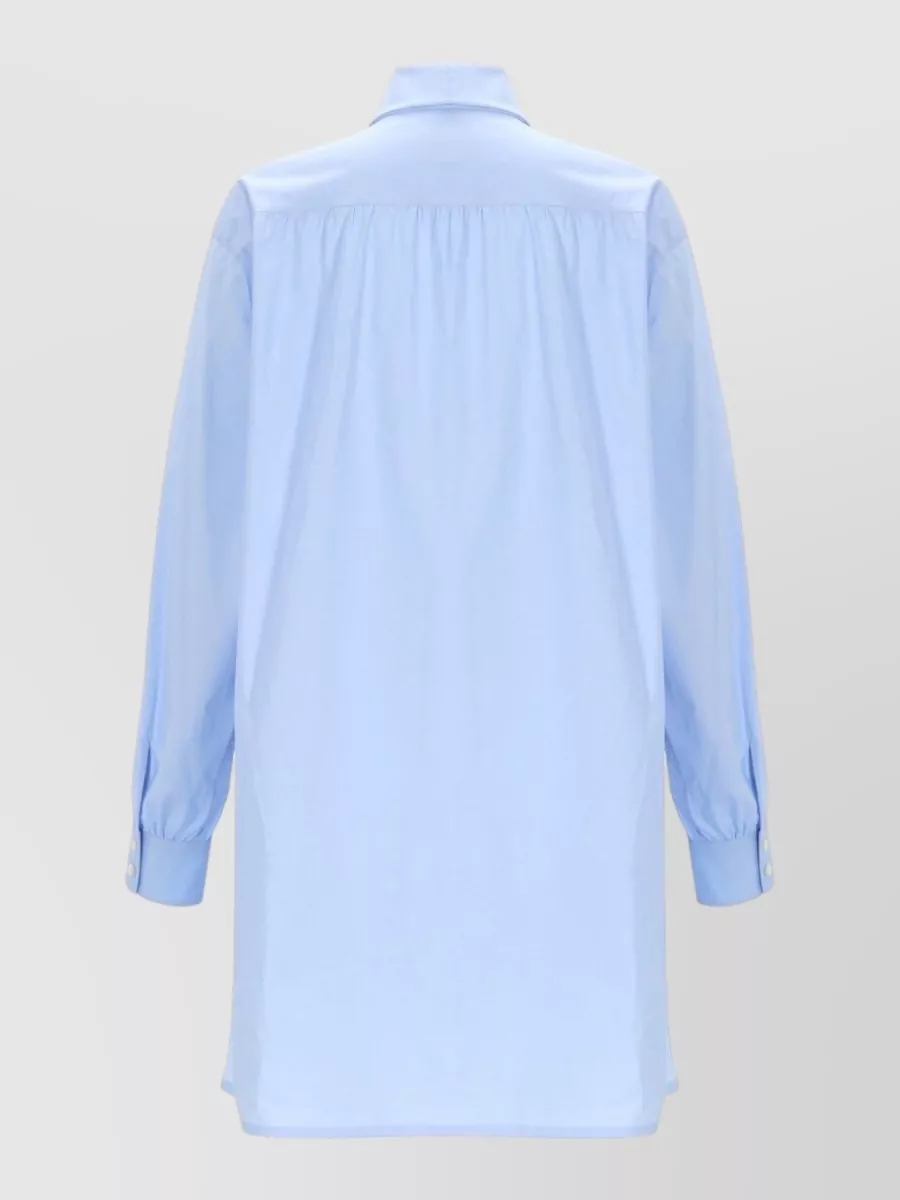 Moschino Long Sleeve Gown Bow Detail