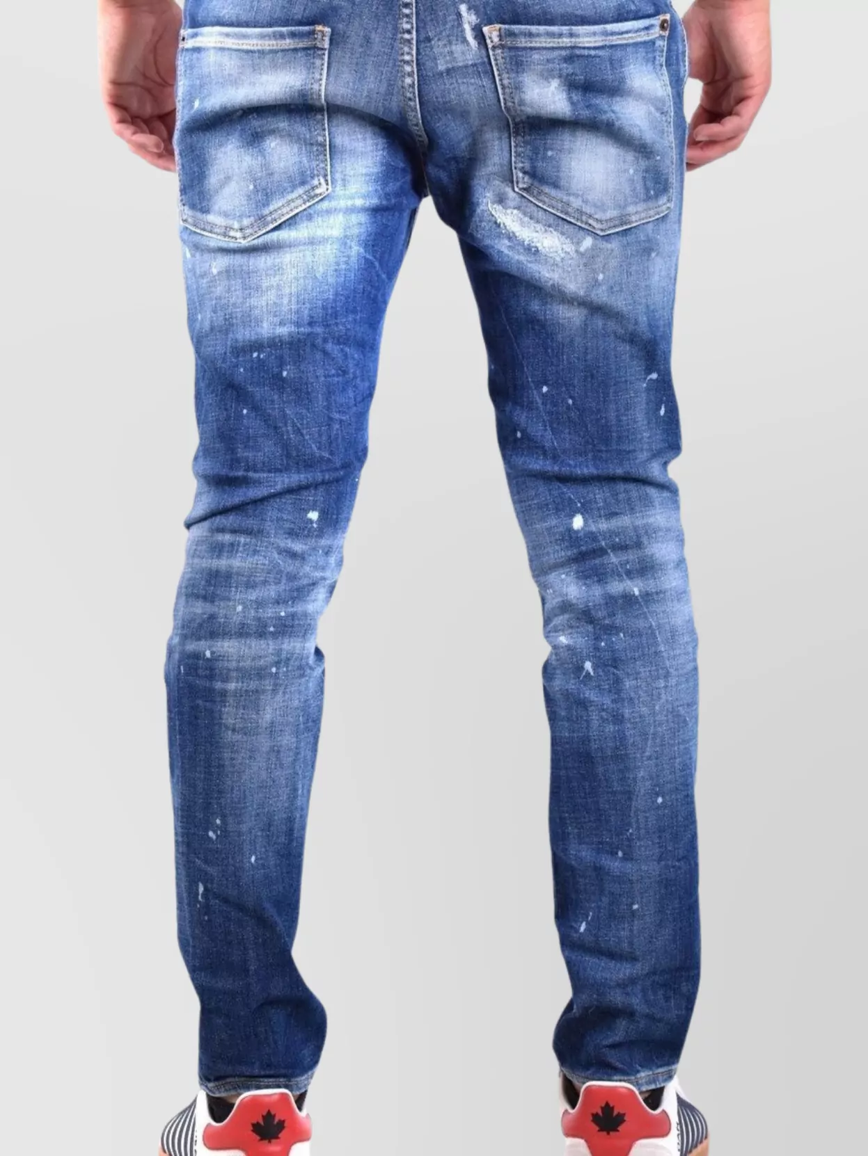 Dsquared2 Denim Trousers Distressed Belt Loops In Blue