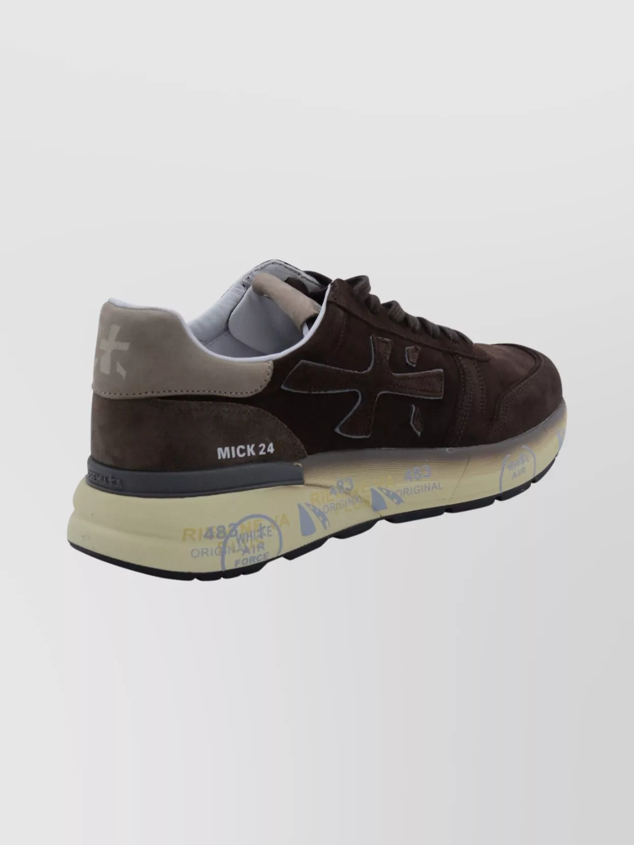 Premiata Suede Upper Sneakers Contrast Sole