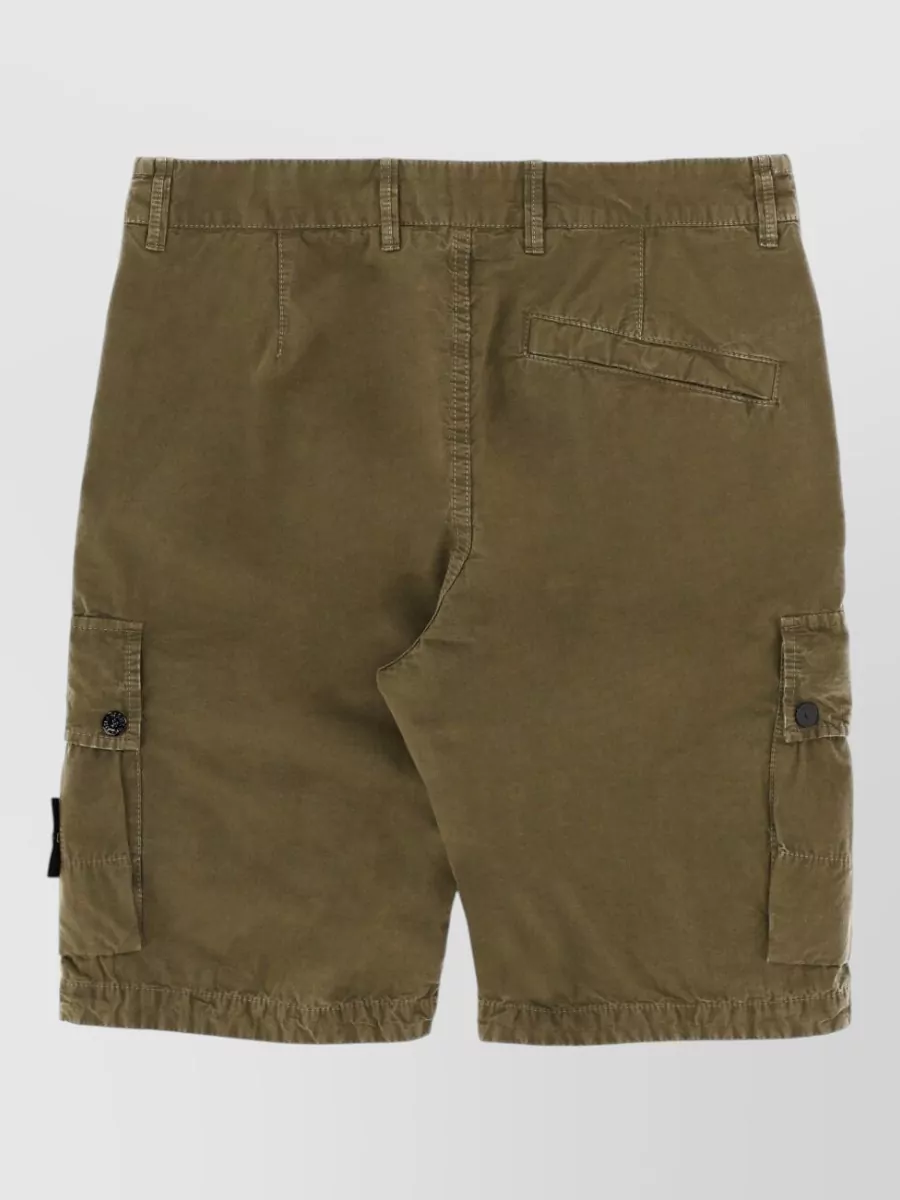 Stone Island Cargo Shorts Logo Patch Side Pockets