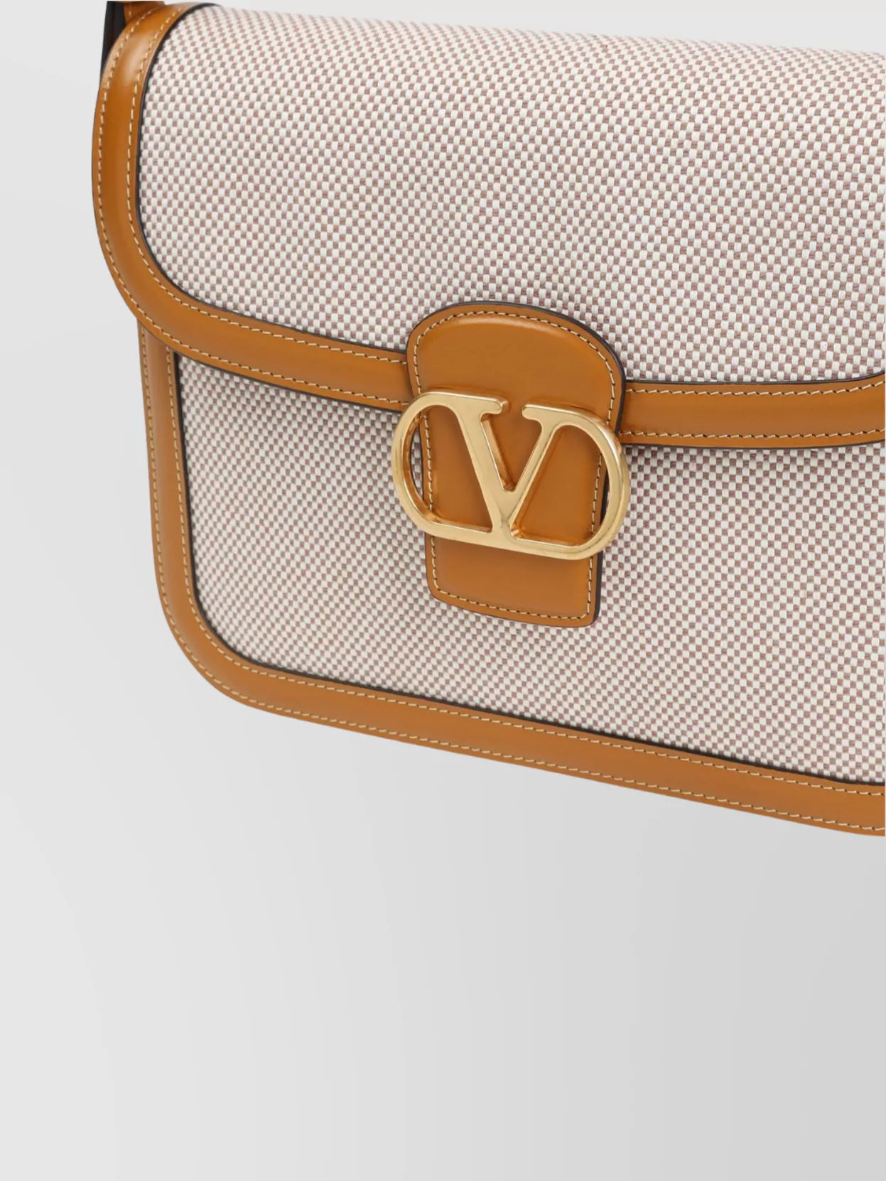Valentino Mini Bag With Adjustable Strap And Contrast Trim In Brown