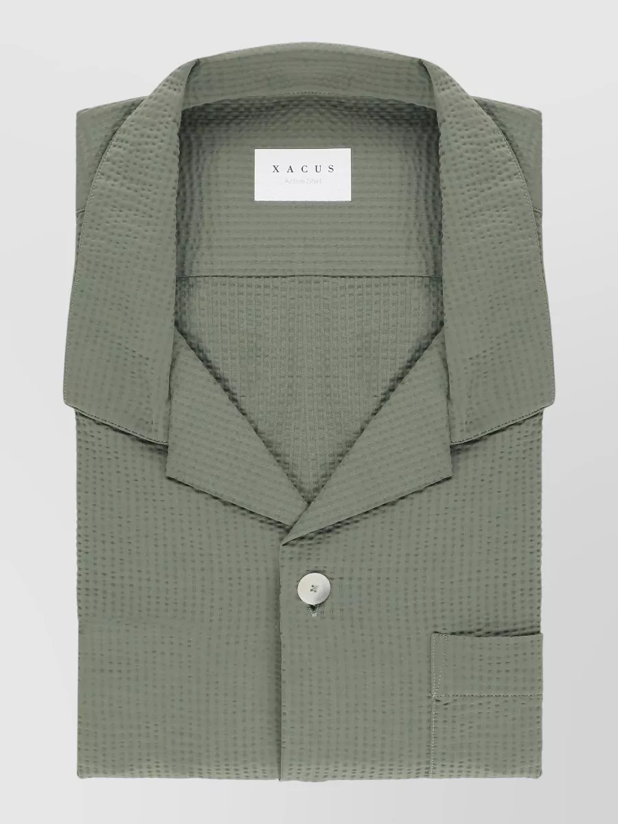Xacus seersucker long-sleeve shirt
