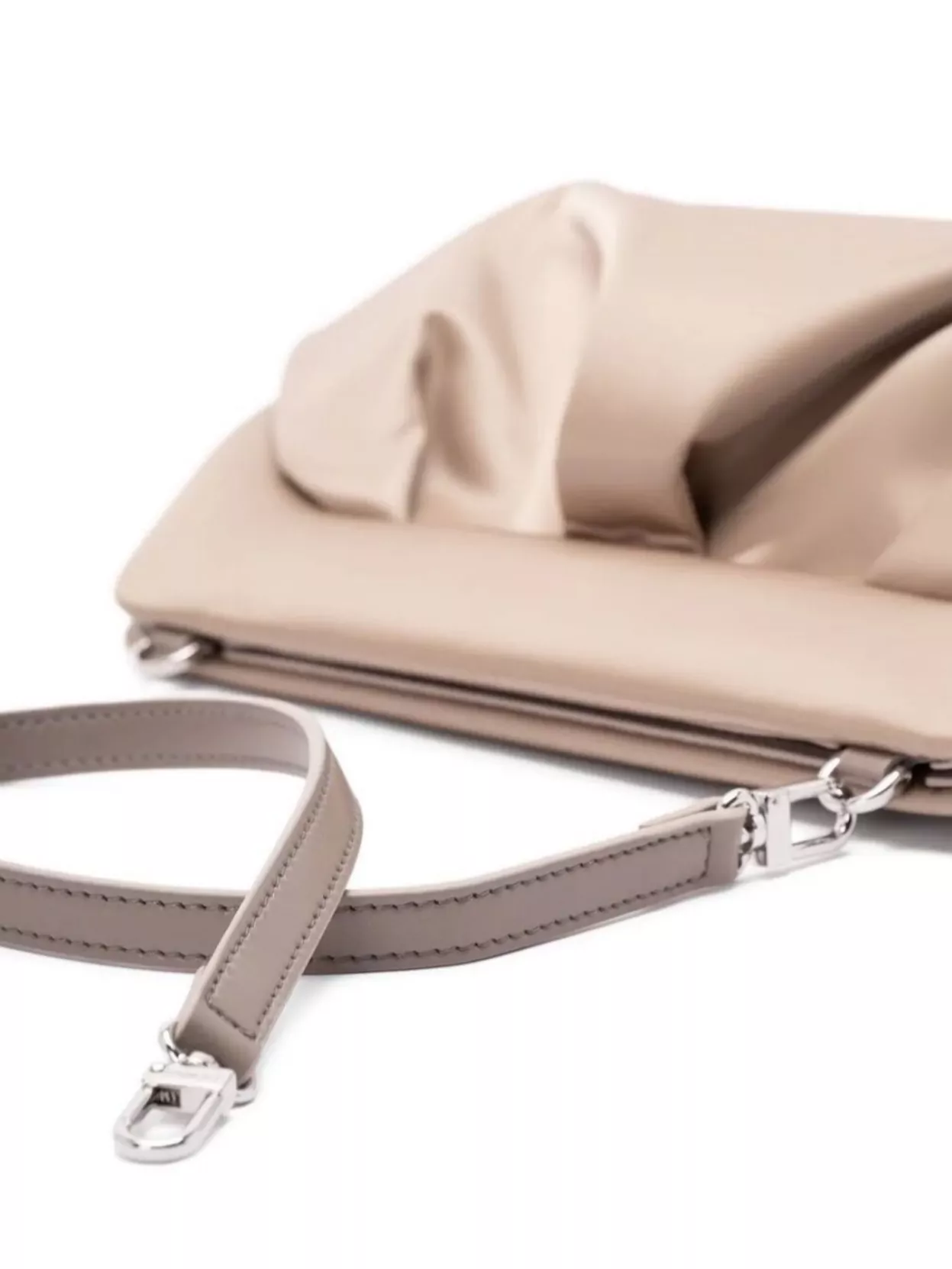 Themoiré Pleated Satin Clutch Bag