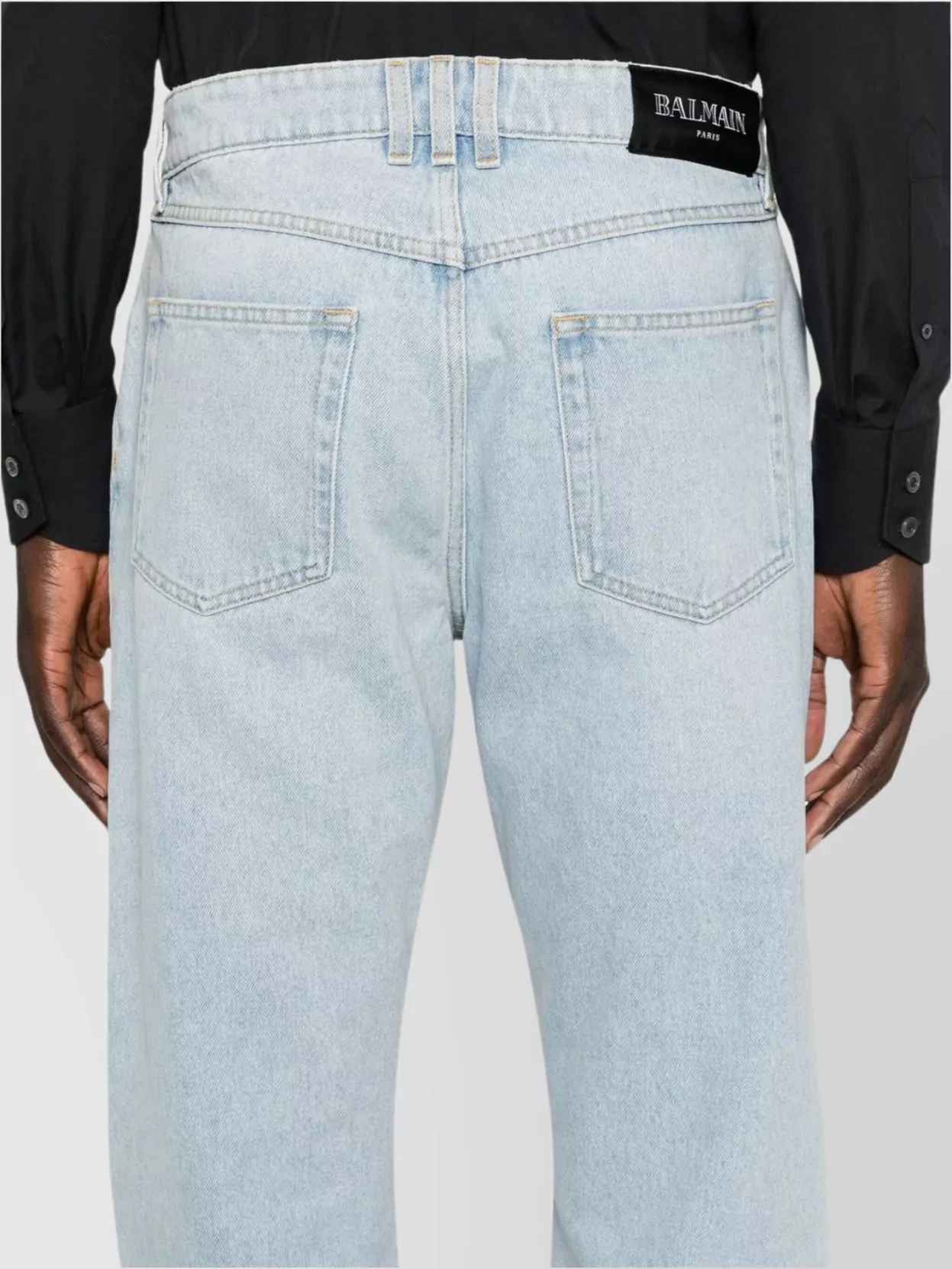 Balmain Straight Fit 5-Pocket Denim Jeans