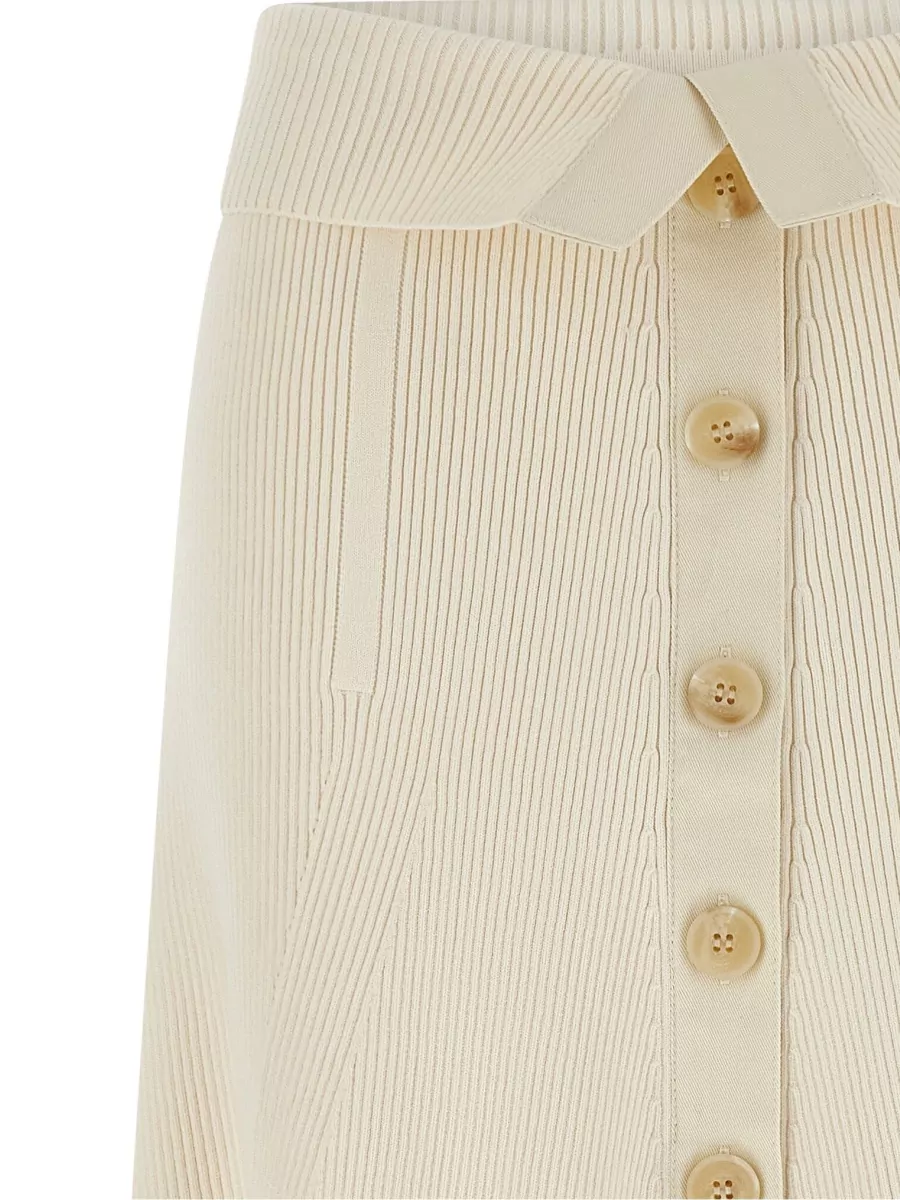 Zimmermann Ribbed Midi A-Line Skirt