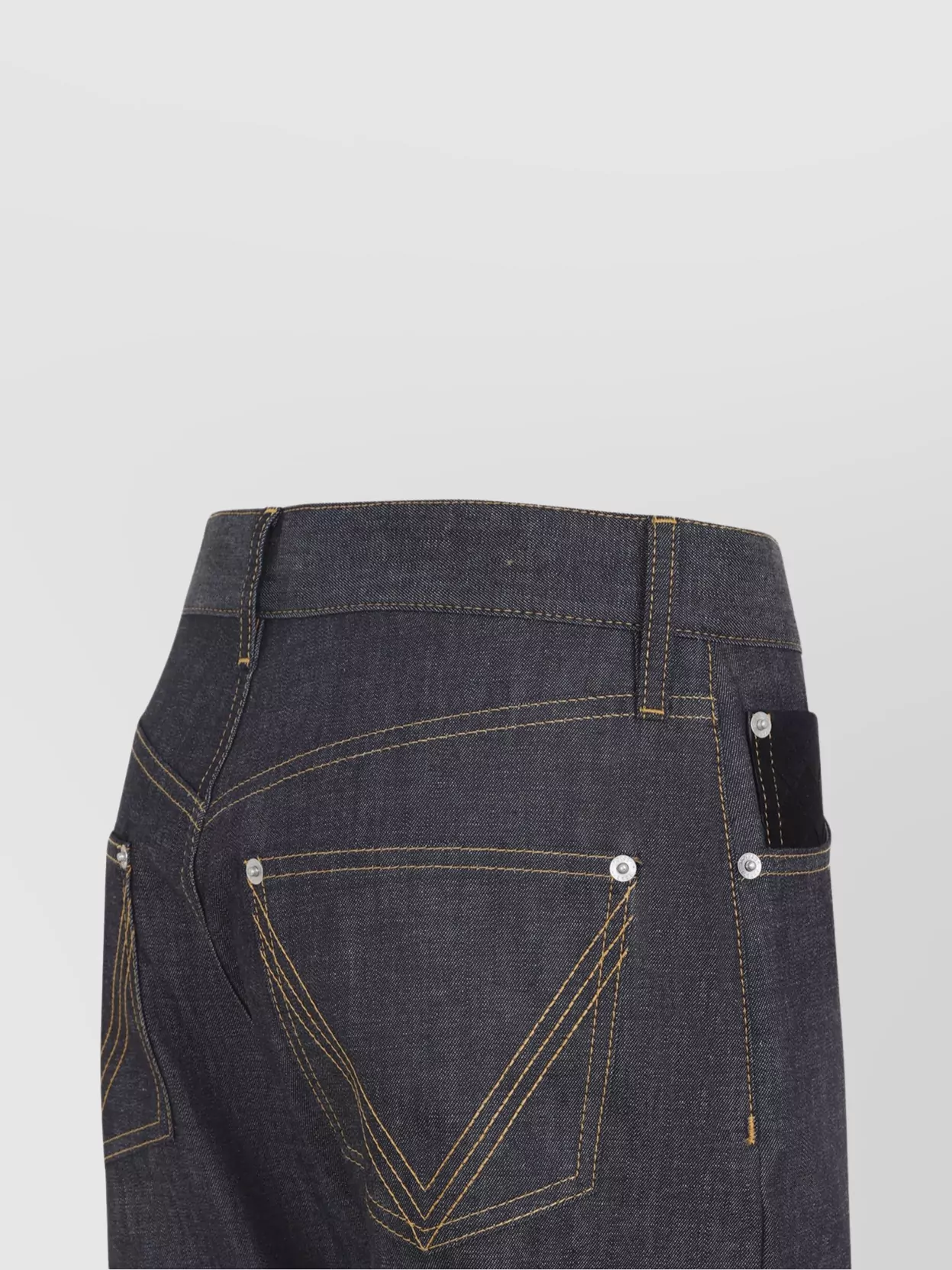 Shop Bottega Veneta Woven Pocket Straight Leg Jeans