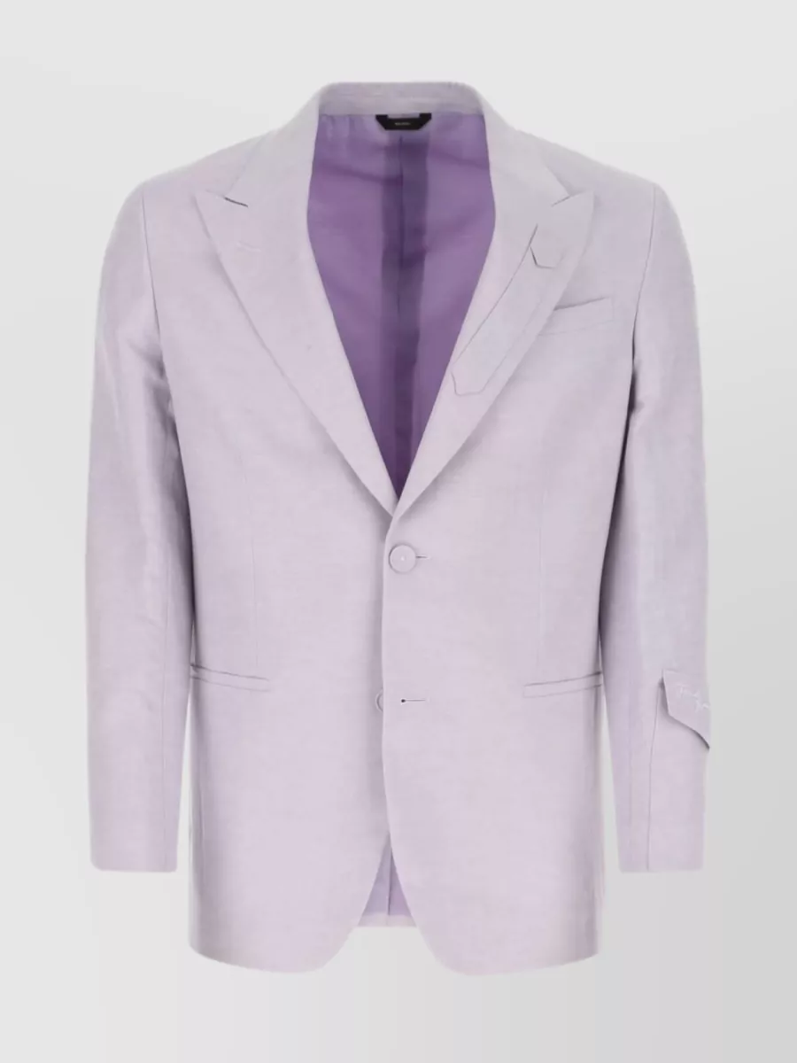 Shop Fendi Refined Linen Blend Jacket In Pastel