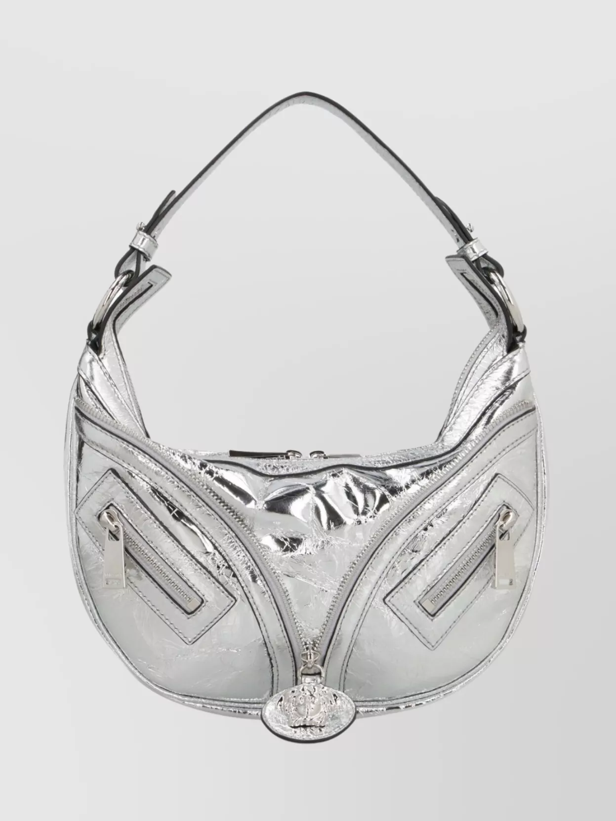 Versace Repeated Leather Shoulder Bag