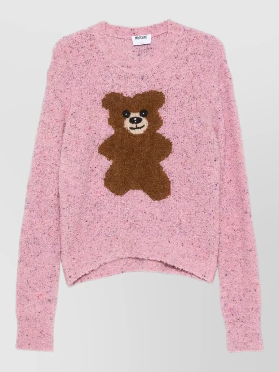 Moschino bouclé knit teddy bear sweater