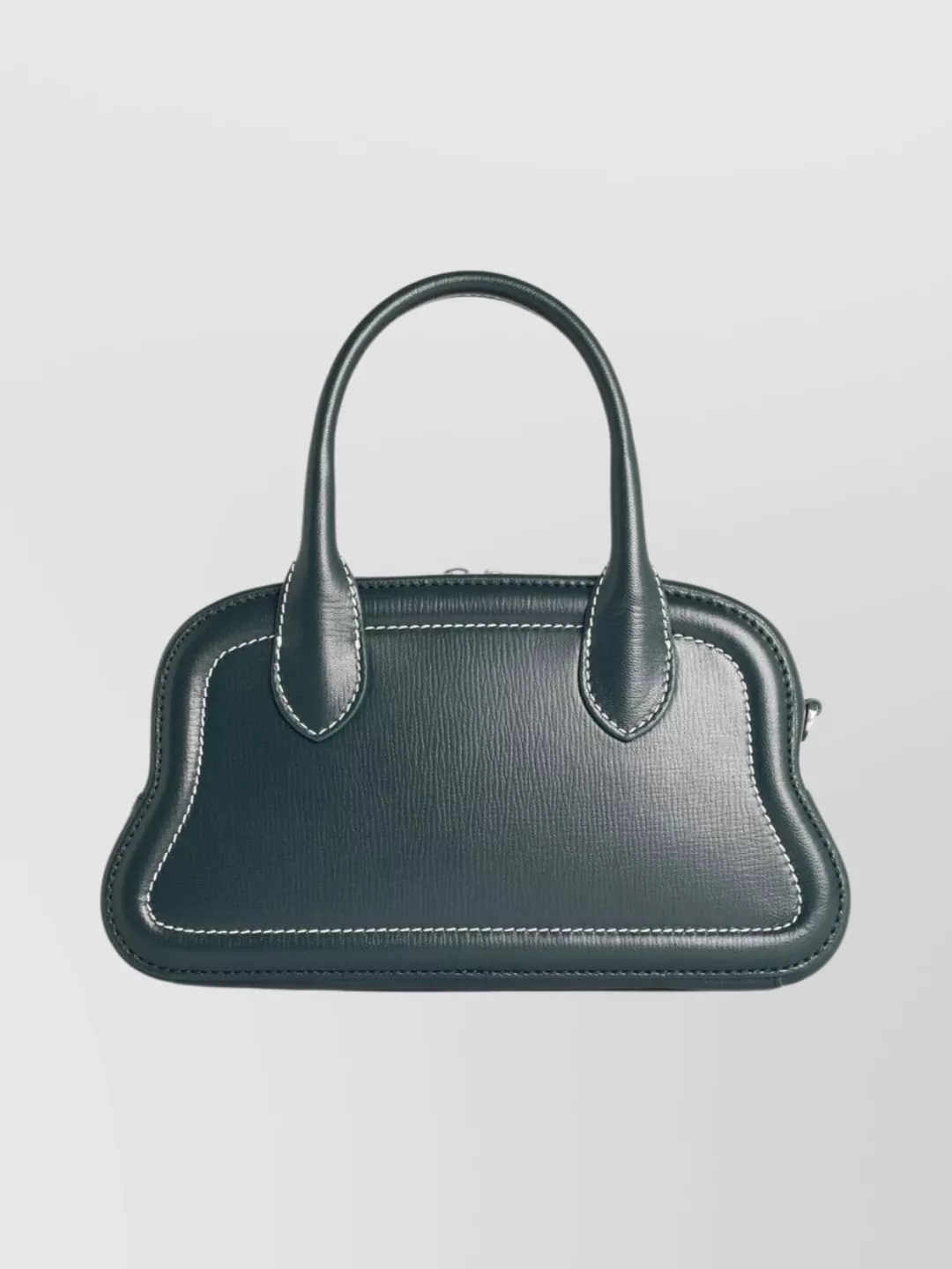 Bally Garnet Leather Shoulder Bag With Top Handles