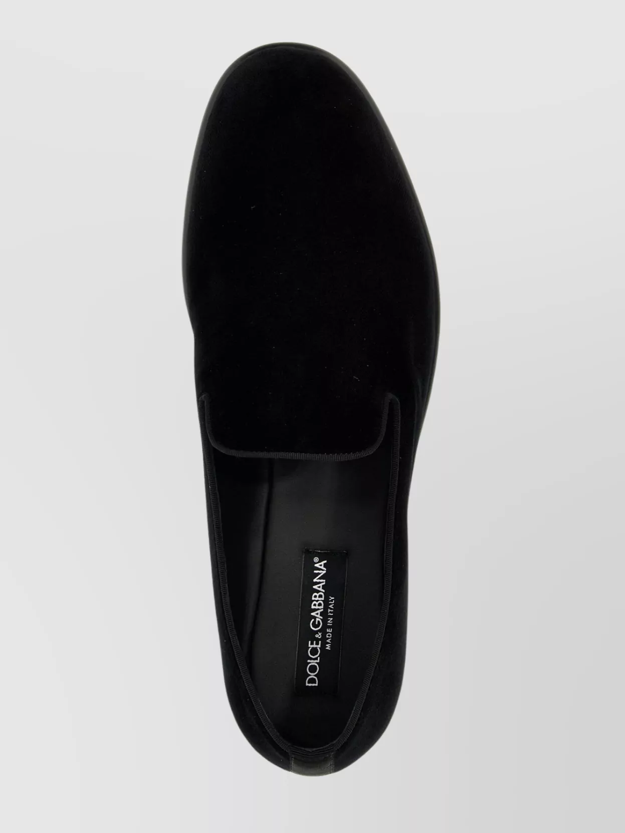 Dolce&Gabbana Round Toe Suede Loafers With Rubber Sole