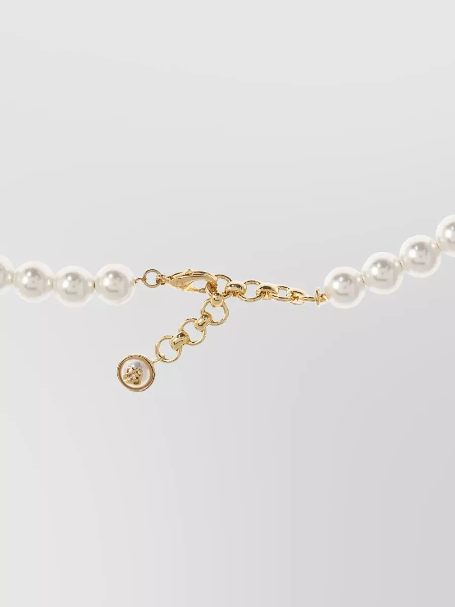 Casablanca Necklace Strawberry Pendant Pearl Beads Chain