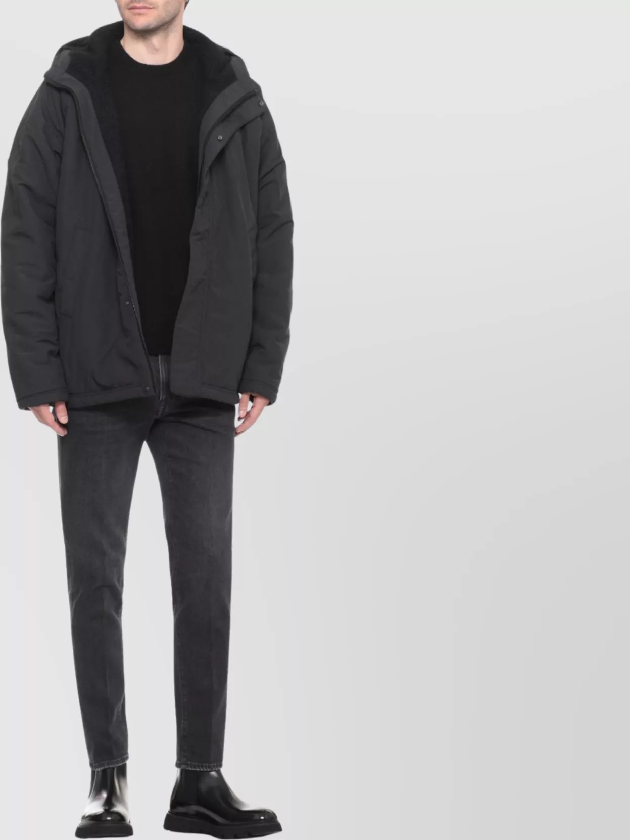 Canada Goose Hooded Short Padded Jacket Pockets