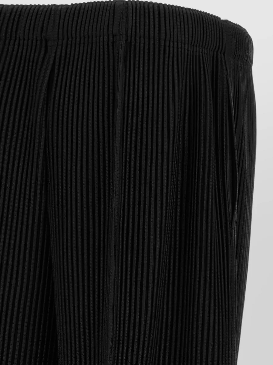 Homme Plisse Issey Miyake Pleated Knee-Length Bermuda Shorts