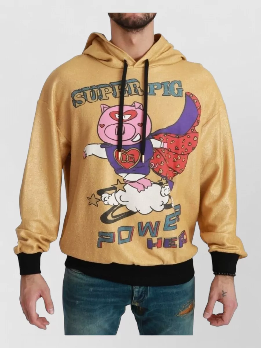 Dolce&Gabbana cotton graphic hooded sweatshirt