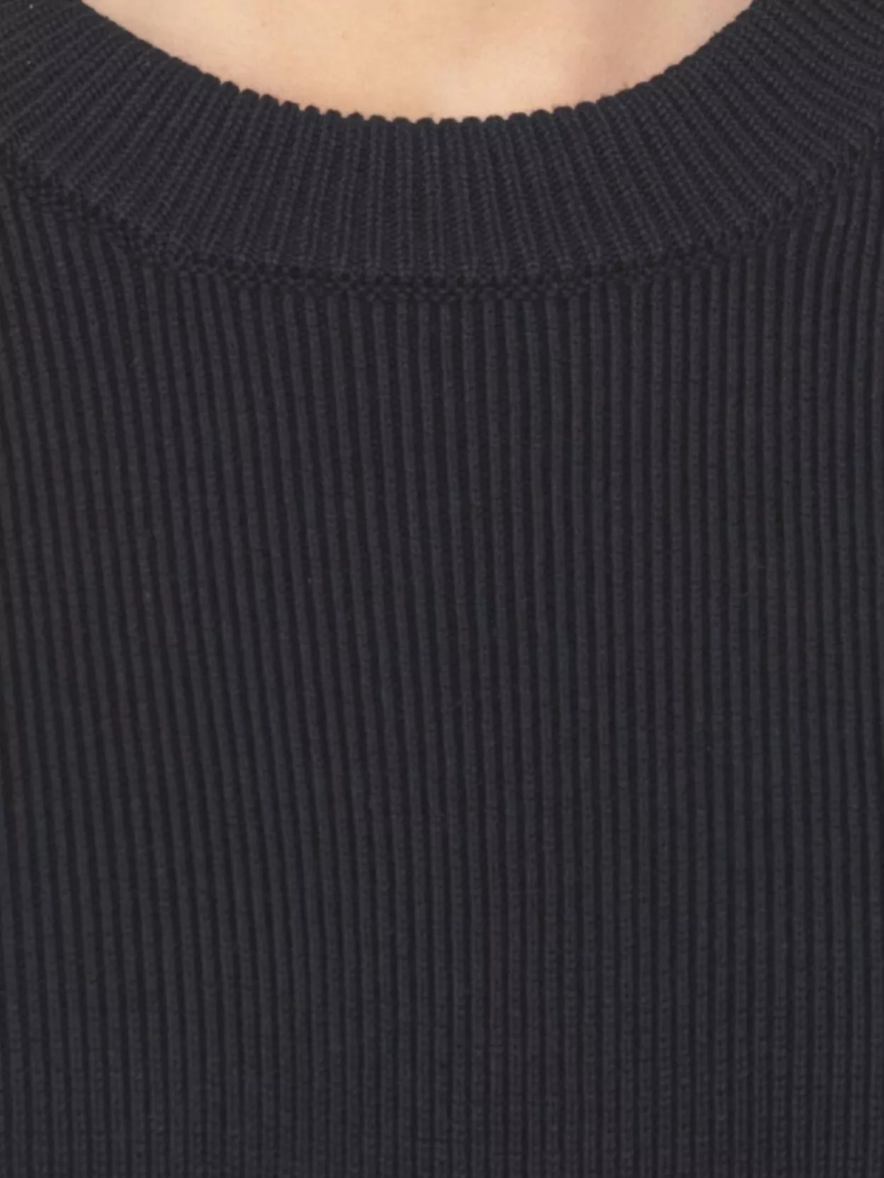 Golden Goose Crewneck Ribbed Cotton Sweater With Long Sleeves
