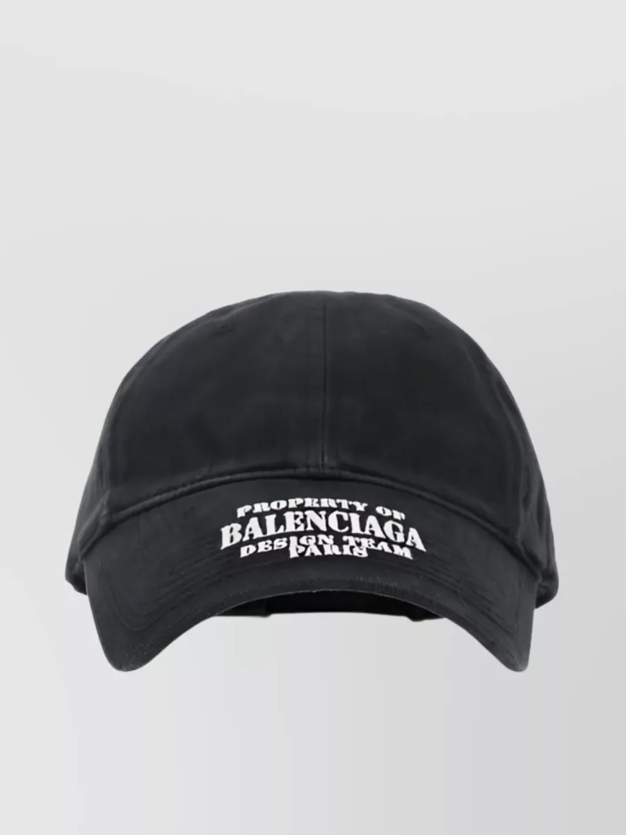 Shop Balenciaga Property Of  Baseball Cap In Black