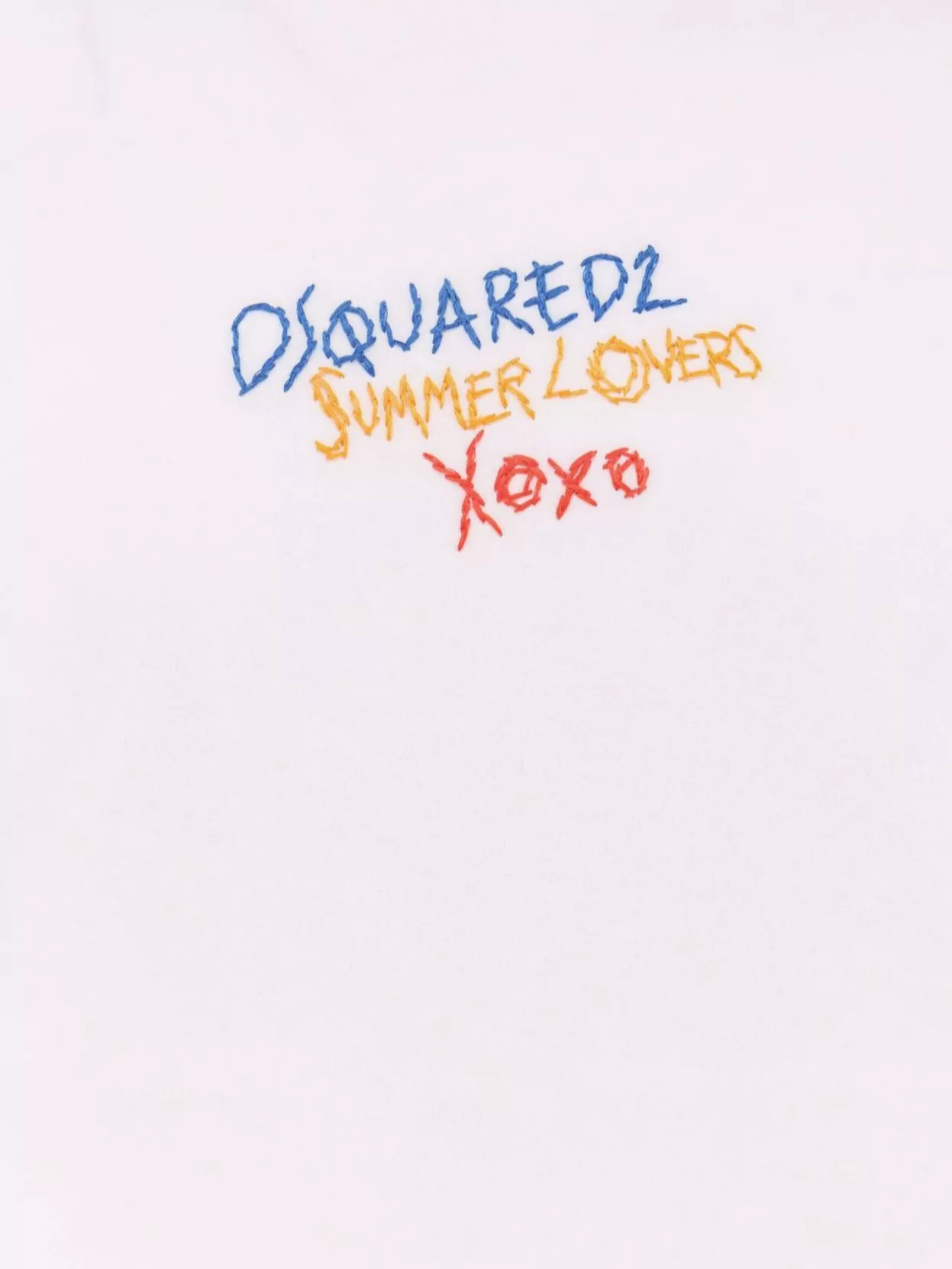 Shop Dsquared2 Summer Lovers Embroidered Cotton T-shirt