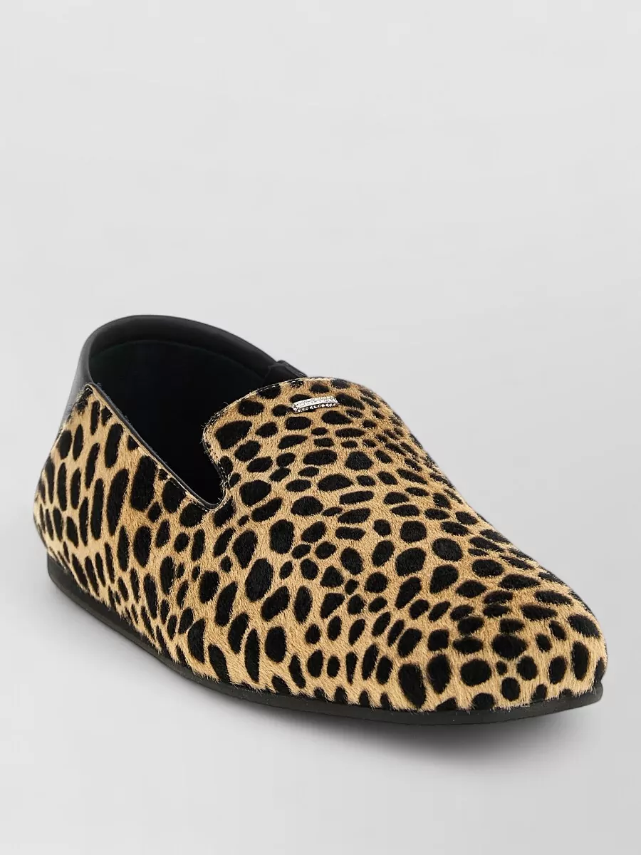 Giuseppe Zanotti leather leopard print slippers