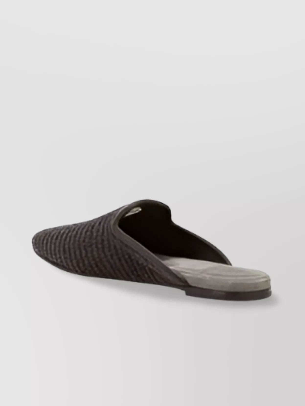 Brunello Cucinelli Knit Weave Leather Detailing Mules