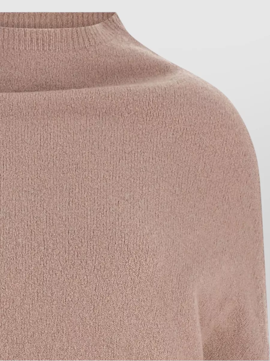Rick Owens Cashmere Crater Turtleneck Long-Sleeve Sweater
