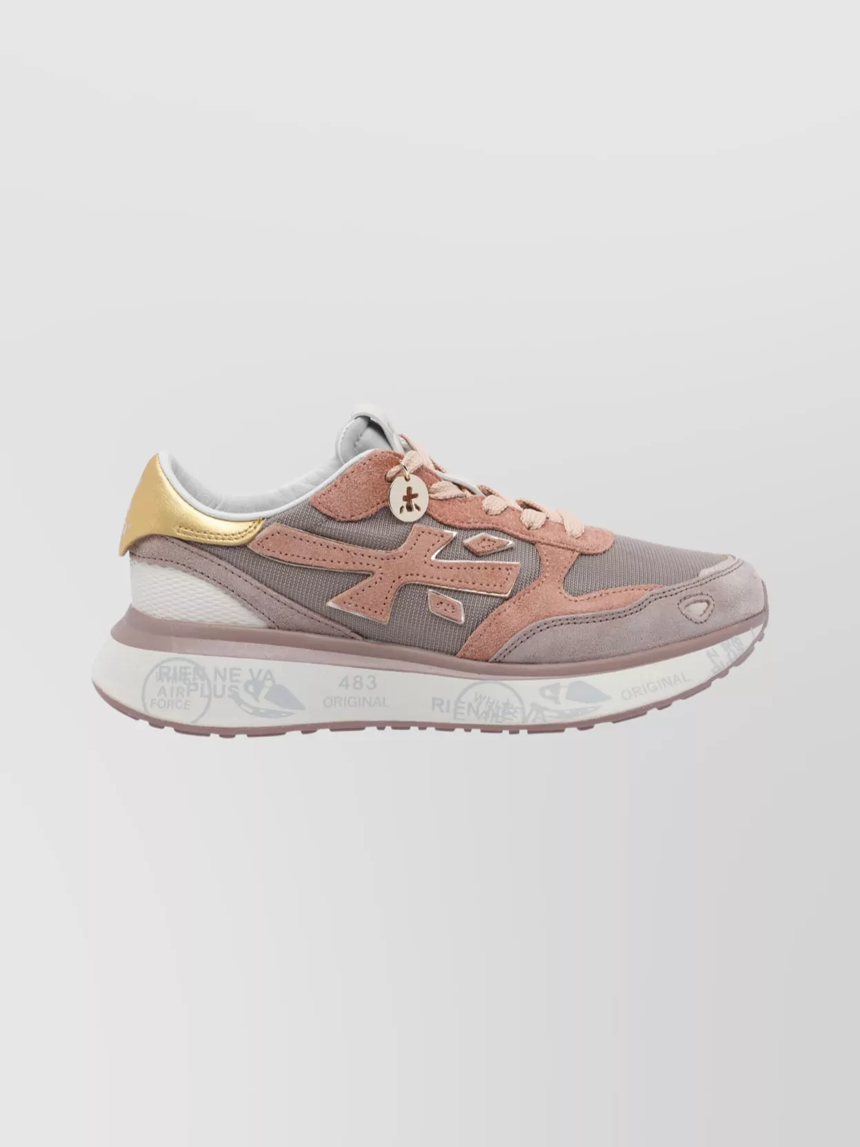 Premiata Lauryn Sneakers With Contrast Panel And Metallic Accent