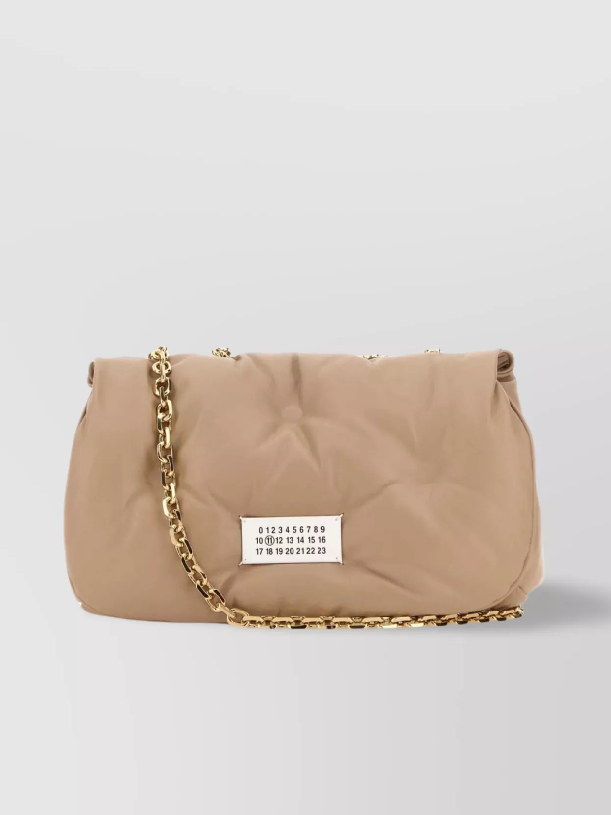 Shop Maison Margiela Glam Slam Medium Quilted Cross-body Bag In Cream