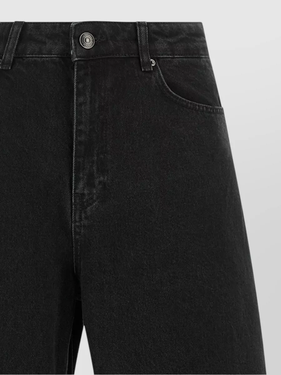 Rotate Birger Christensen Denim High-Rise Barrel-Leg Jeans