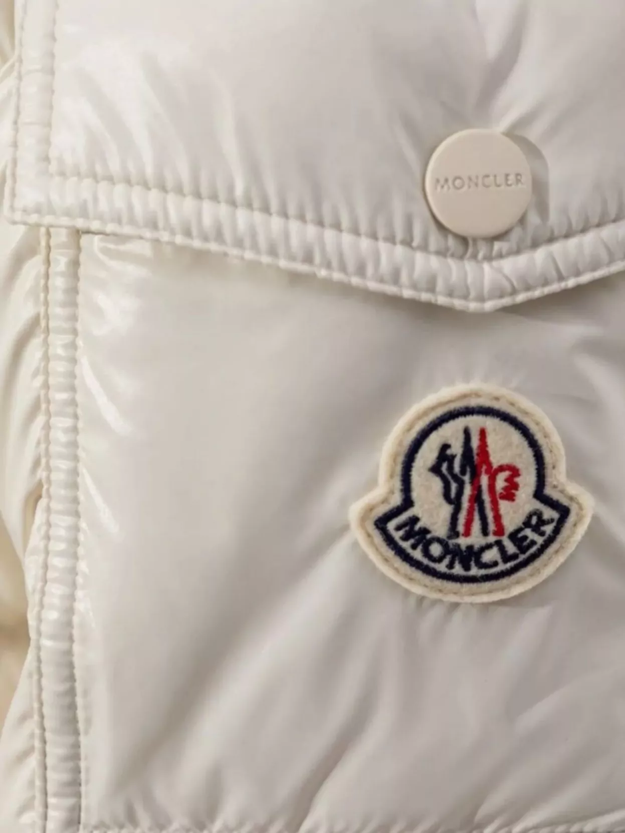 Moncler High Collar Quilted Jacket And Pockets