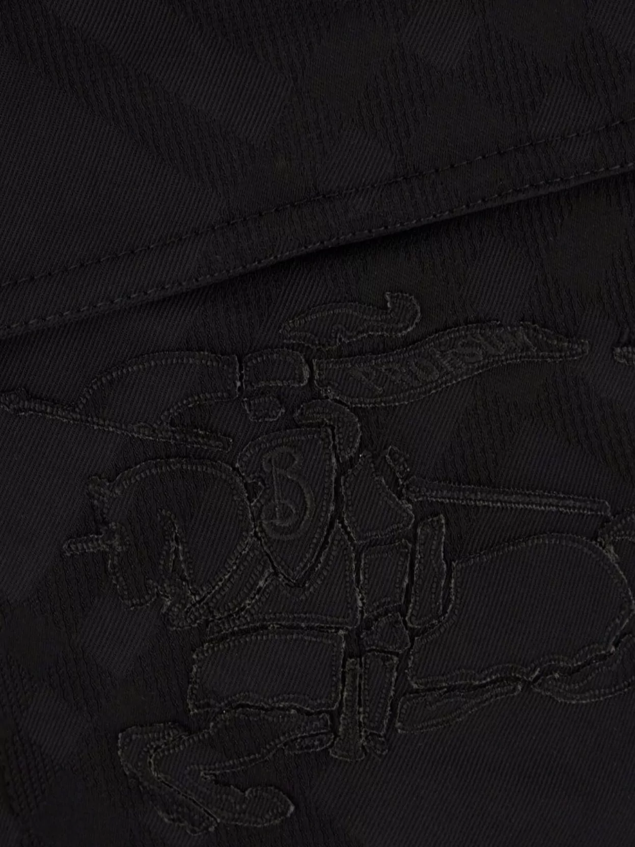 Burberry Trousers Wide Leg Embroidered Detail