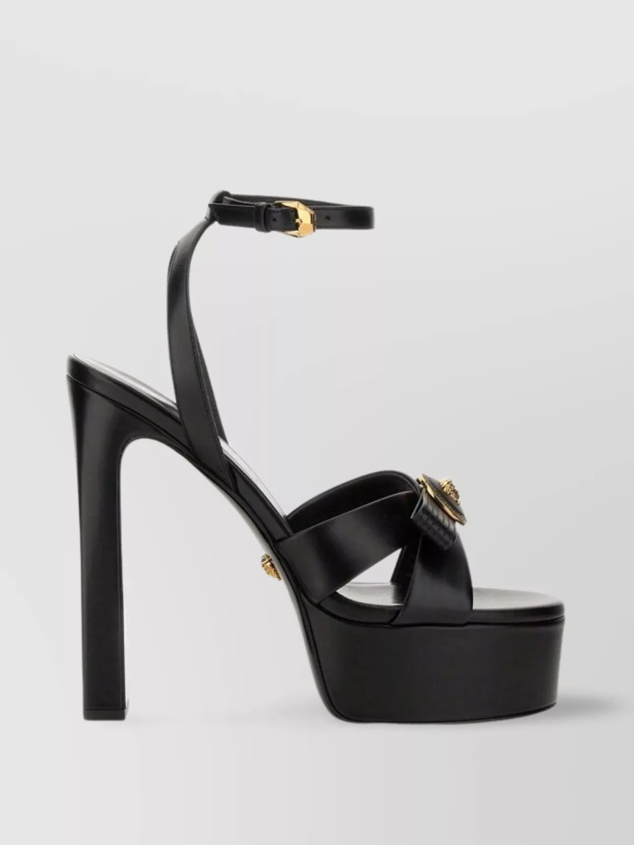 Versace Ribbon Sandals Gianni Platform Open Toe
