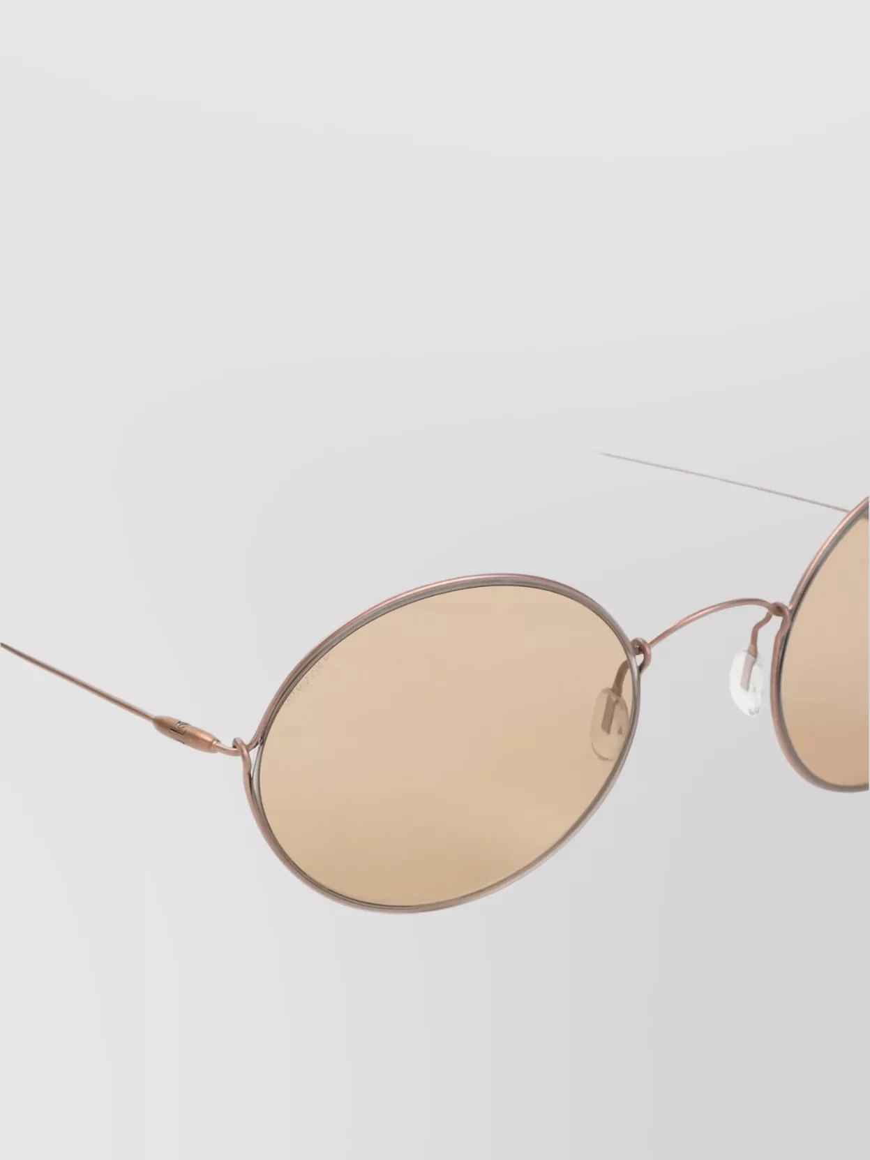 Giorgio Armani Matte Bronze Round Metal Frame Sunglasses