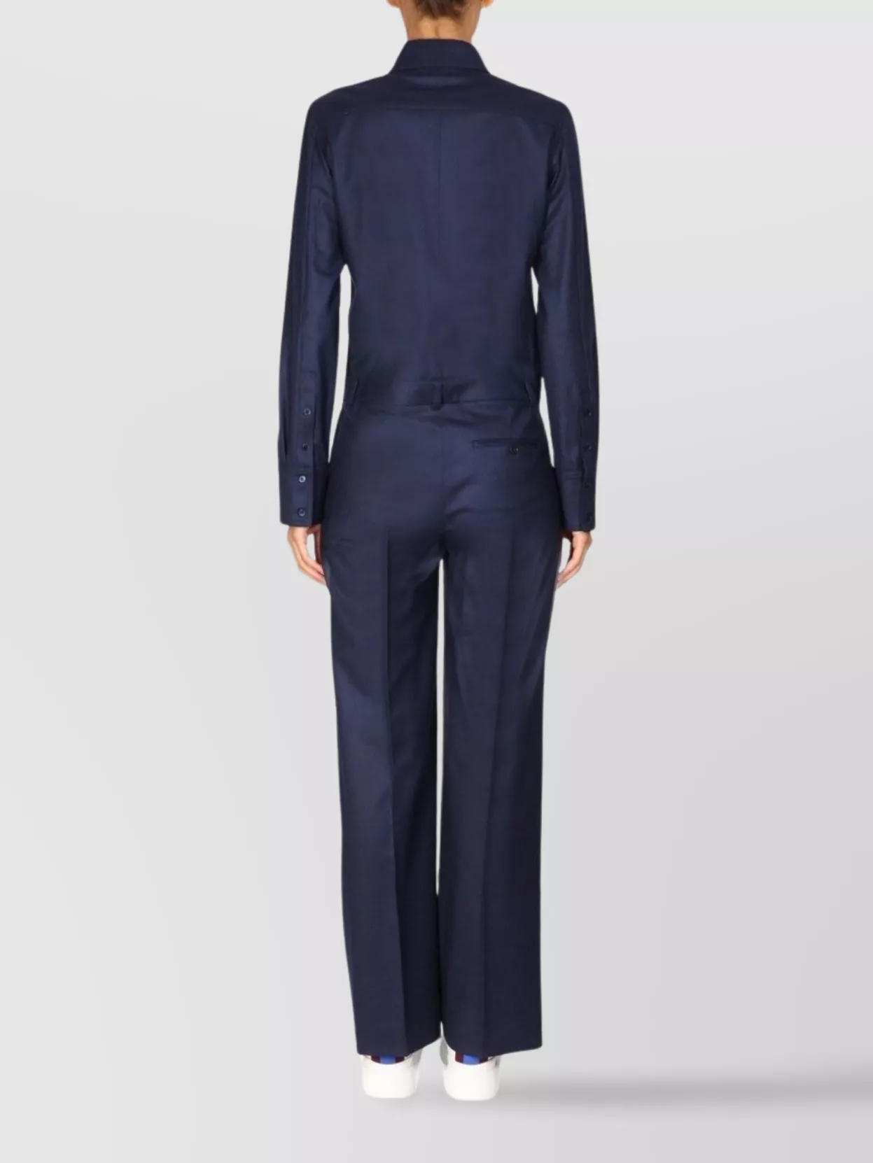 Stella Mccartney Wool Jumpsuit With Pockets And Collar