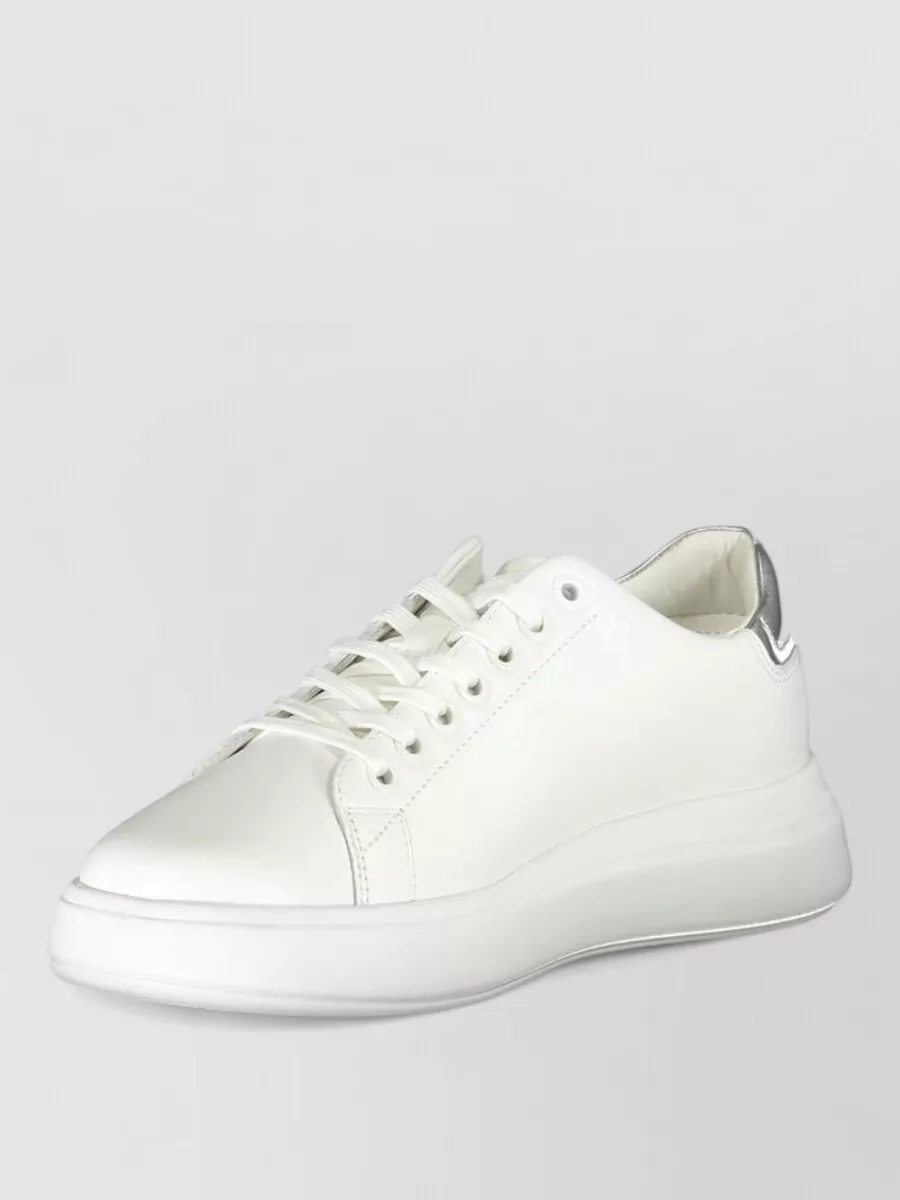 Calvin Klein Leather Lace-Up Sneakers