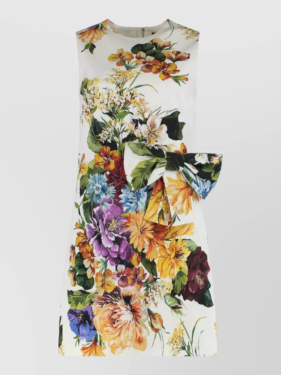 Dolce&Gabbana Silk floral-print sleeveless mini dress