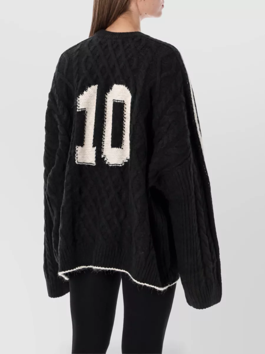 Adidas Originals Oversized Cable-Knit Sweater