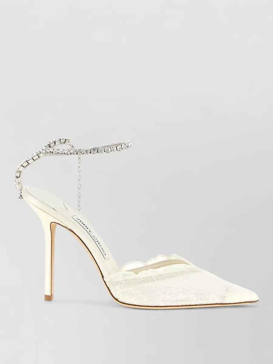 Jimmy Choo Crystal-Embellished Lace Pumps