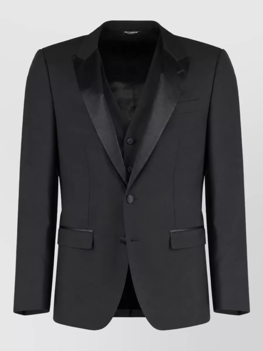 Dolce&Gabbana Wool silk single breasted coat