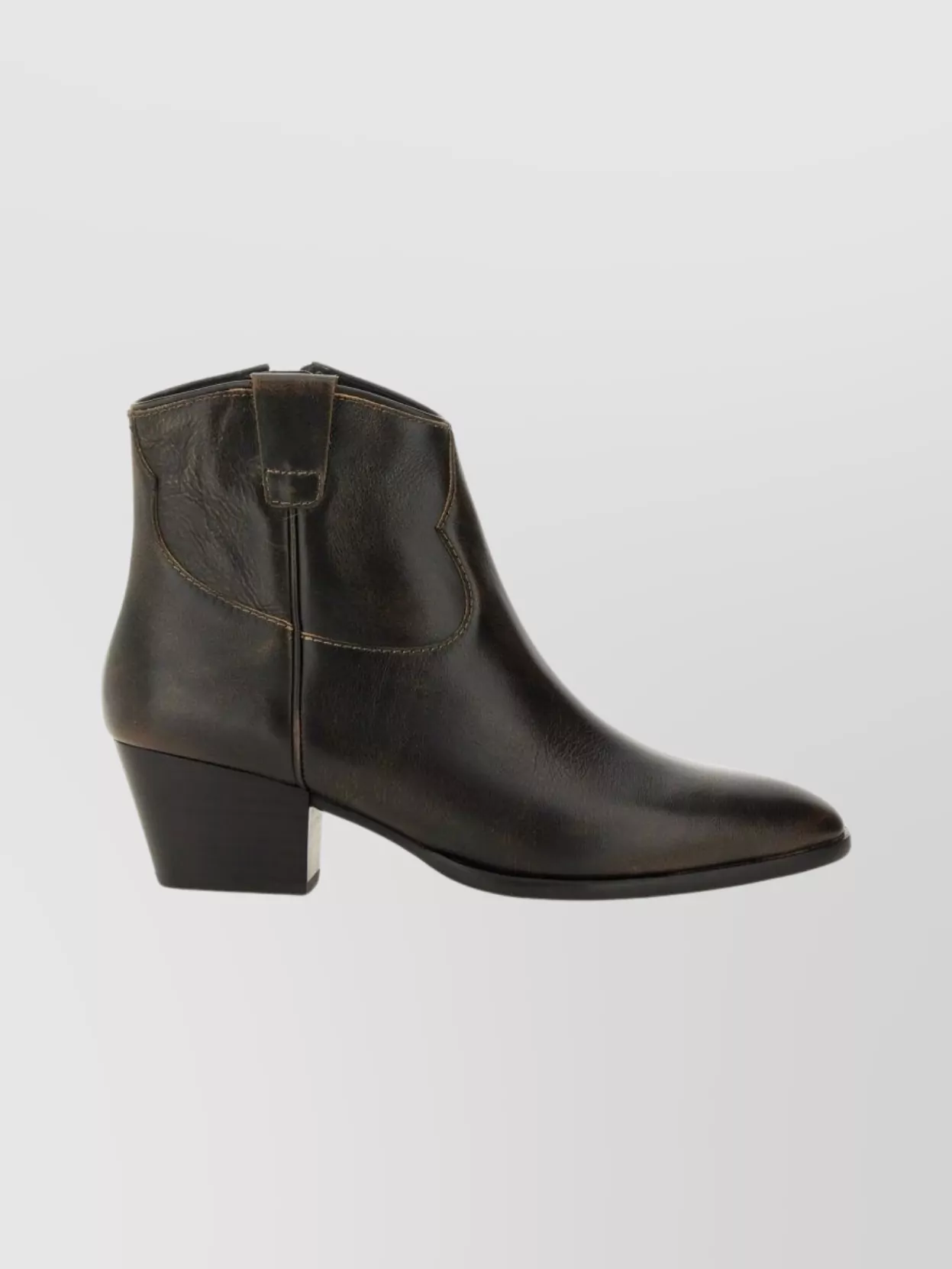 Ash Ankle Boots With Block Heel And Almond Toe