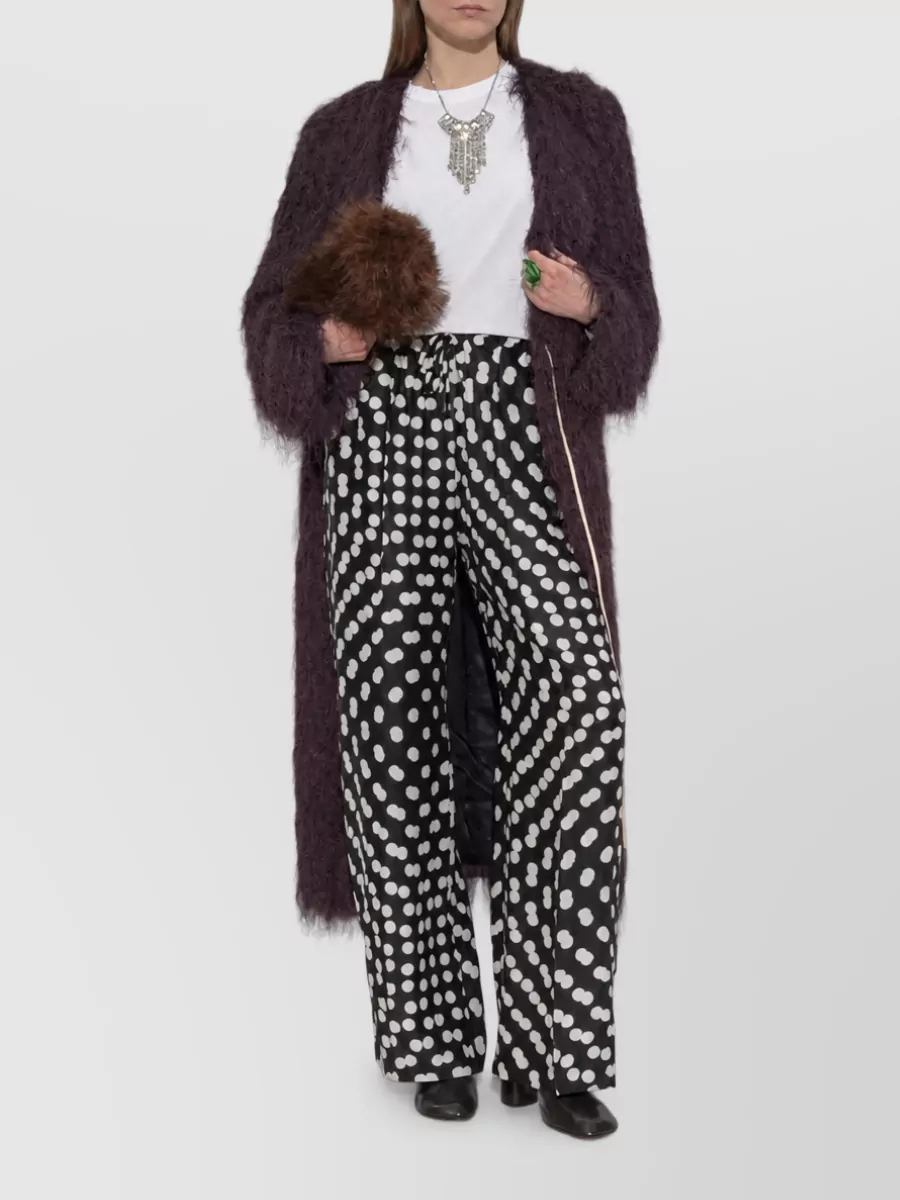 Dries Van Noten Silk Cotton Wide-Leg Trousers