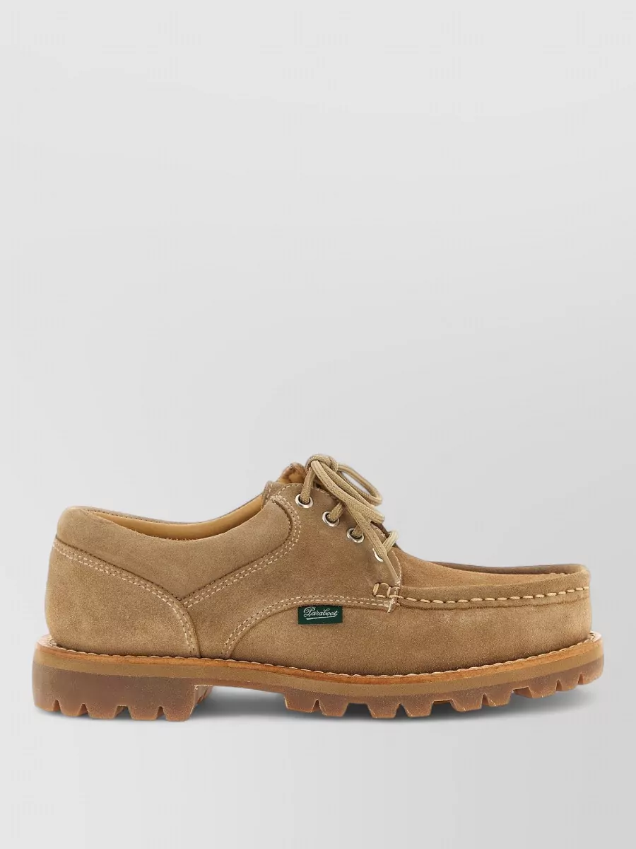 Paraboot Suede Leather Derby Shoes