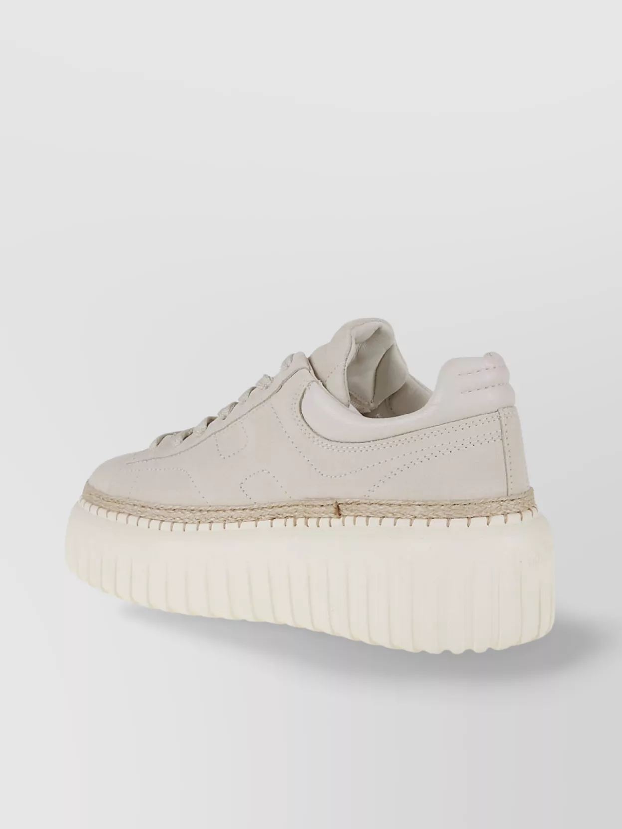 Hogan Leather Striped Sneakers Platform Sole