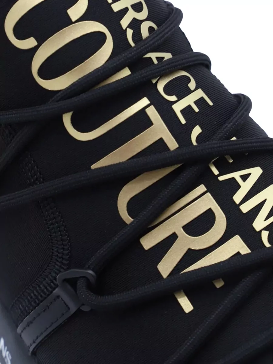 Versace Jeans Couture Logo-Print Sock-Style Low-Top Sneakers