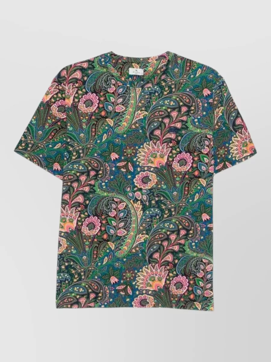 Etro paisley print cotton short-sleeve t-shirt
