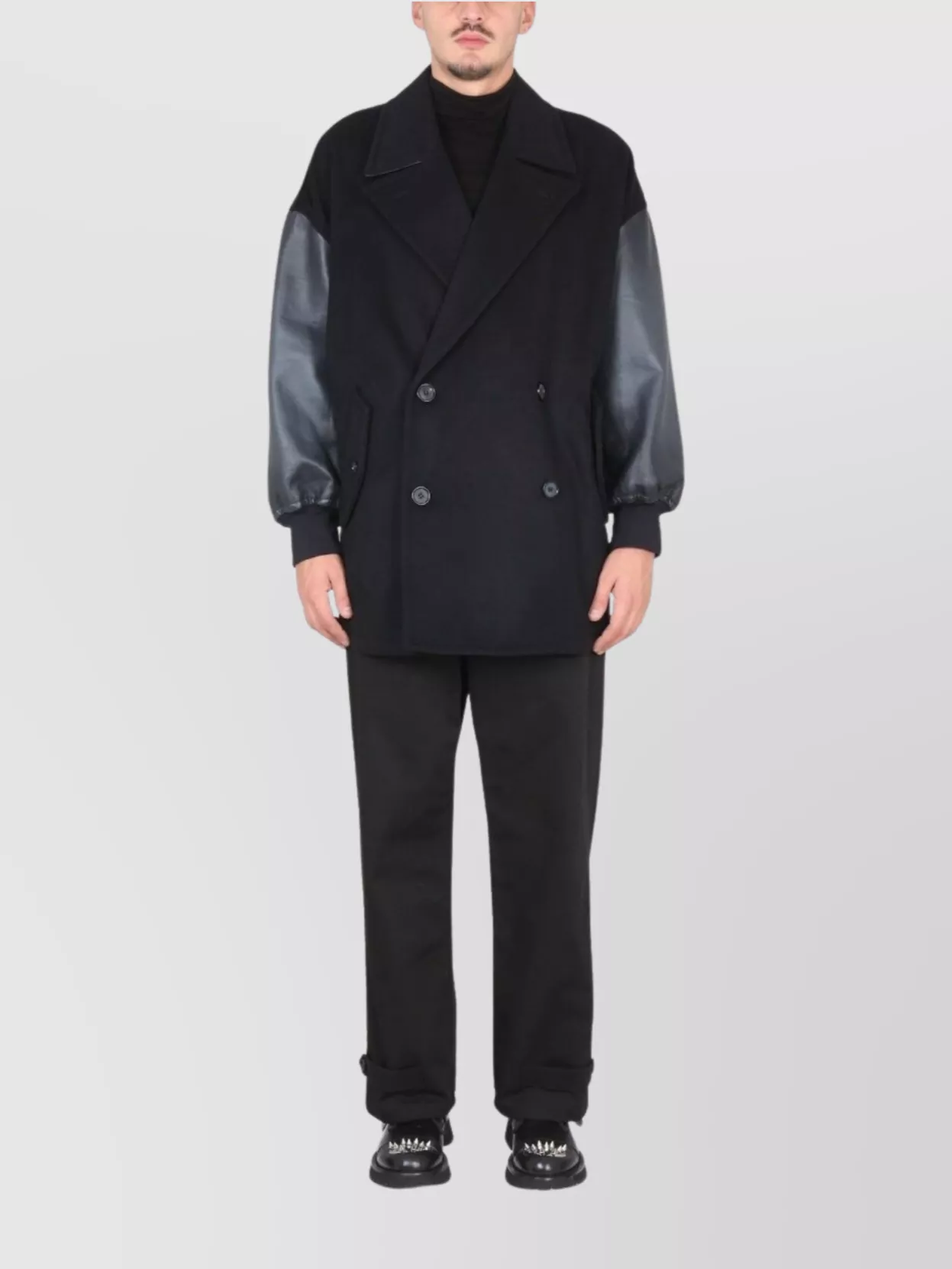 Alexander Mcqueen Soft-shouldered Caban Leather Sleeves