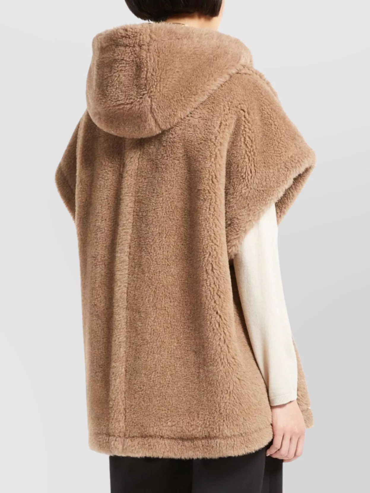 Max Mara Alpaca And Wool Silk Belted Jacket In Brown