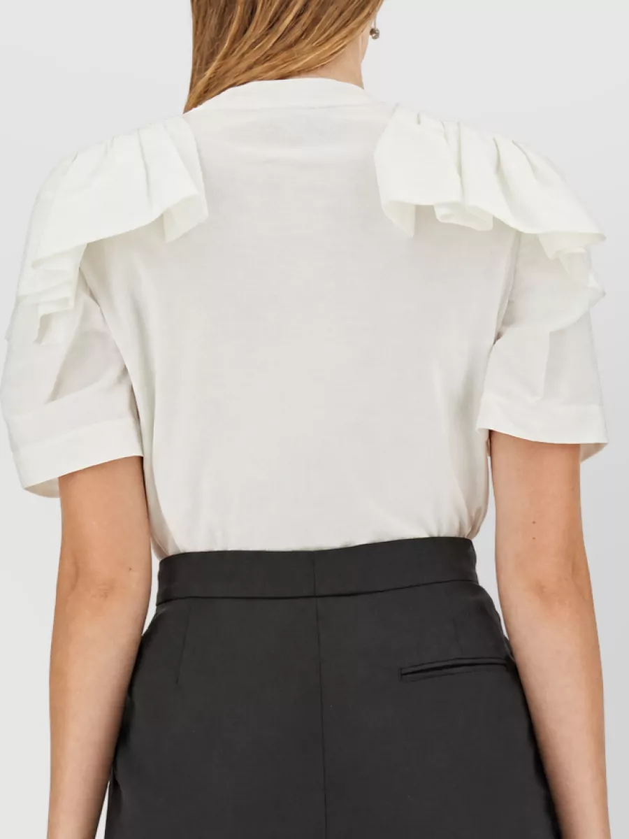 Alexander Mcqueen Ruffled T-Shirt
