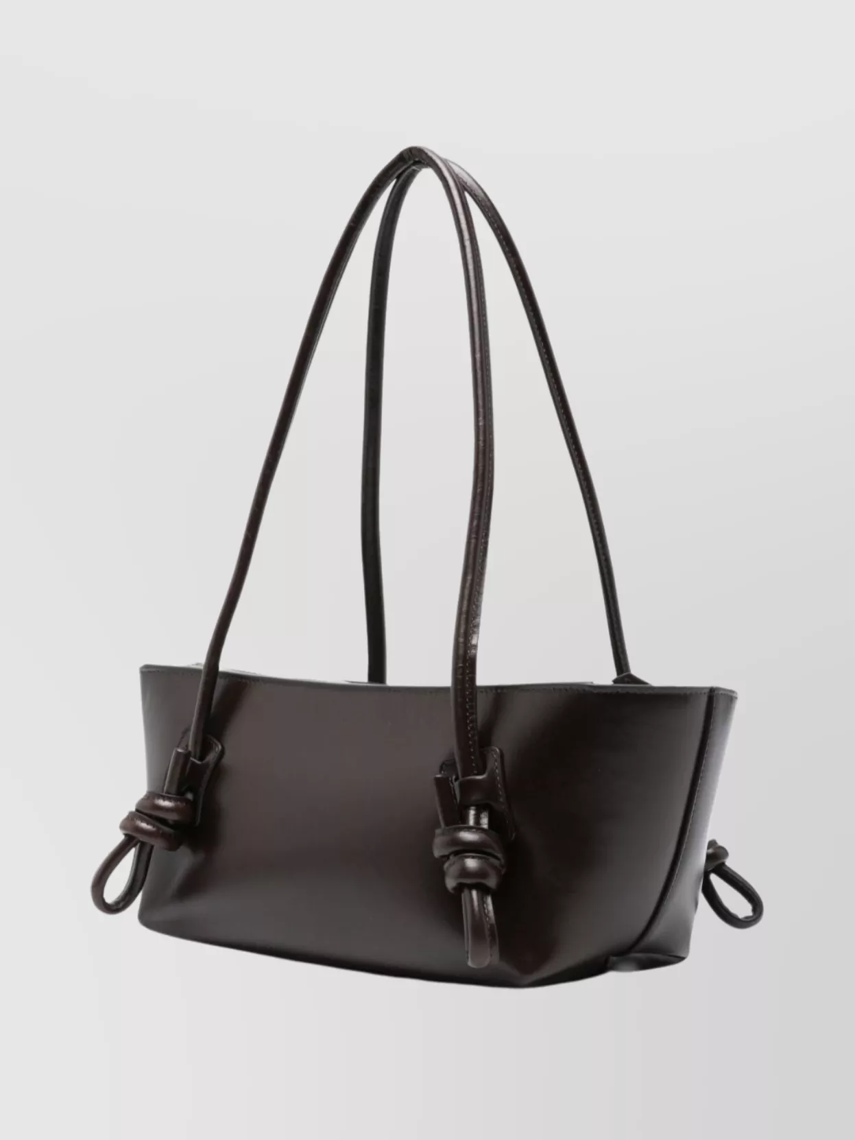 Hereu Calf Leather Shoulder Bag With Knotted Handles